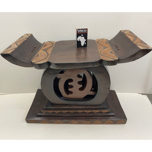 Handmade Chief's Palace Gye Nyame Stool (Ghana)