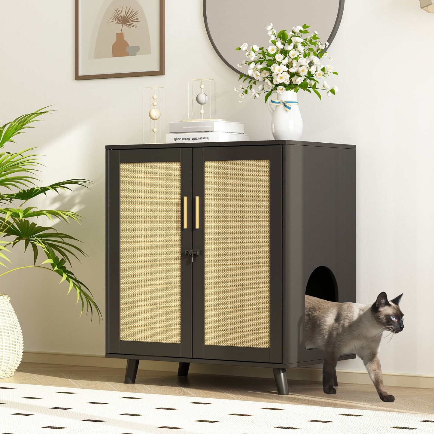 Litter Box Enclosure Cat Litter Box Furniture End Table Sofa Tbale