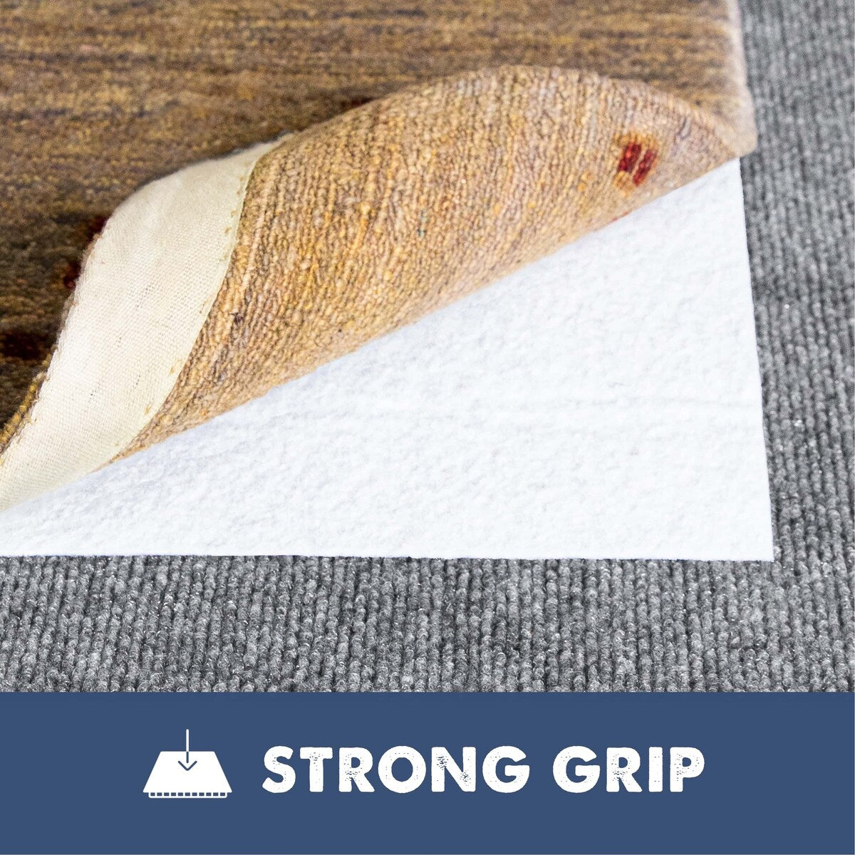 Rug on Carpet Non Slip Rug Pad by Slip-Stop - White