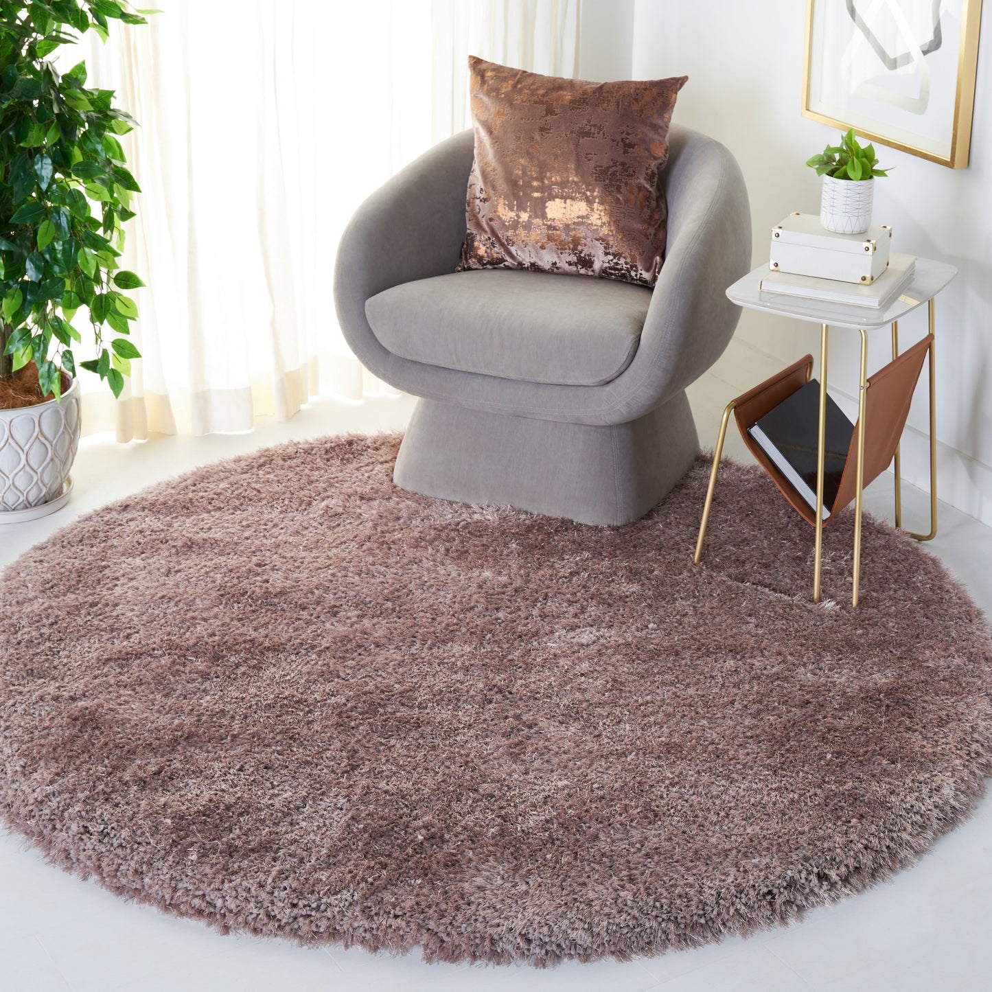 SAFAVIEH Bahija Rudina Luxe Shaggy 3 inch-thick Area Rug