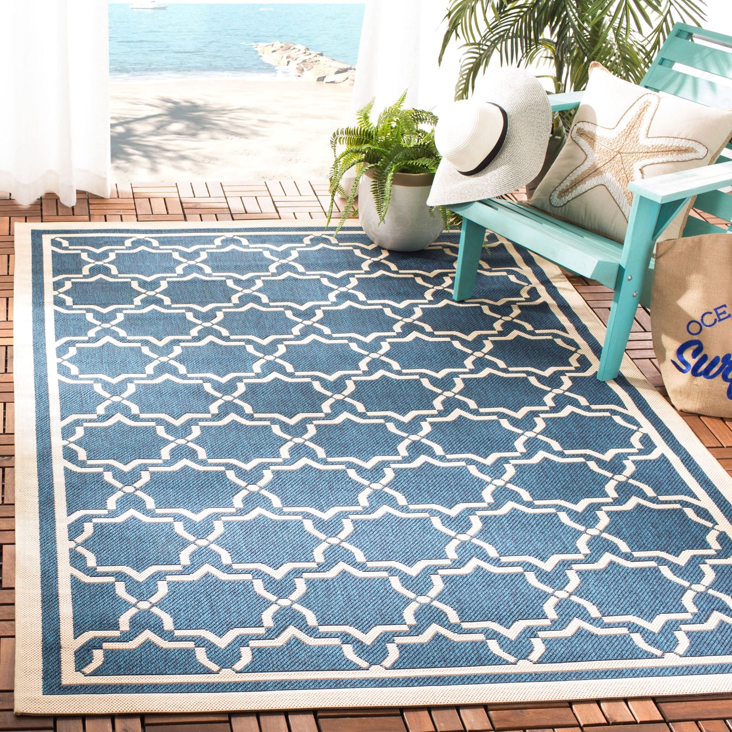 SAFAVIEH Courtyard Gulsin Indoor/ Outdoor Waterproof Patio Backyard Rug