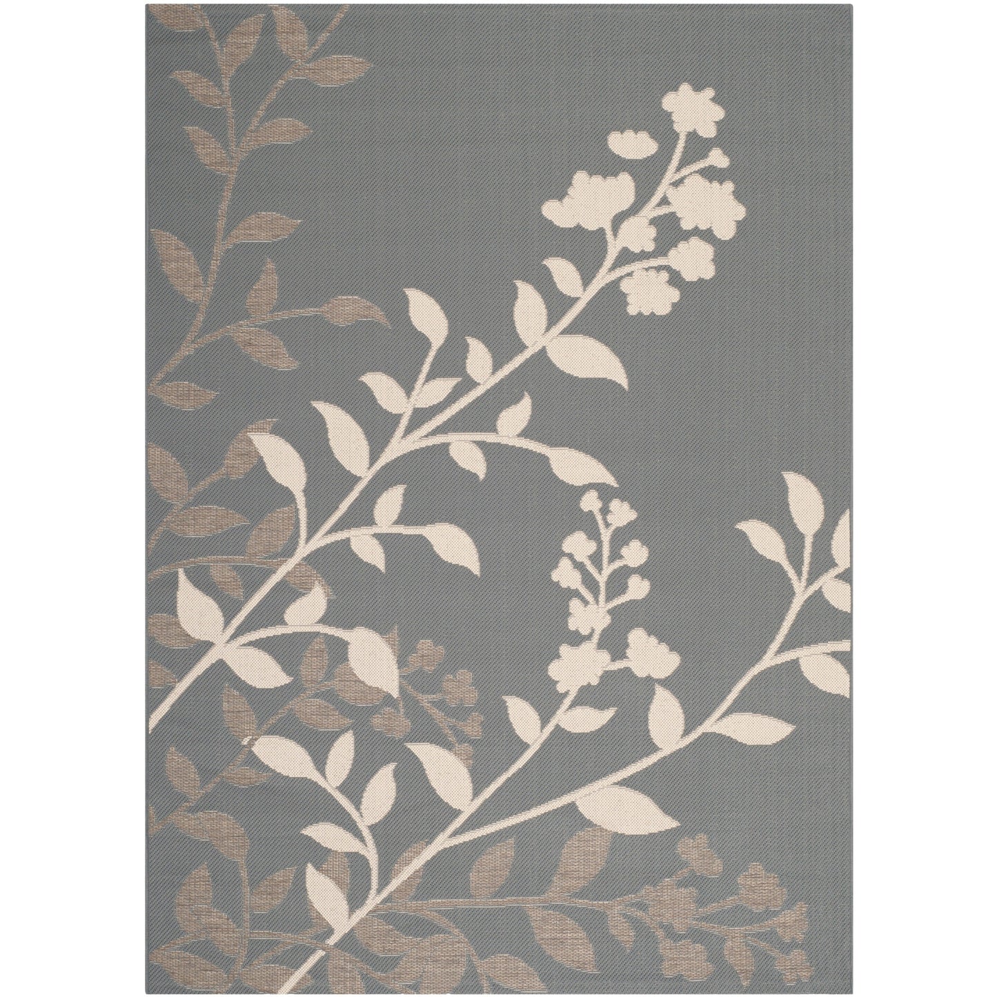 SAFAVIEH Courtyard Luann Botanical Indoor/ Outdoor Waterproof Patio Backyard Rug