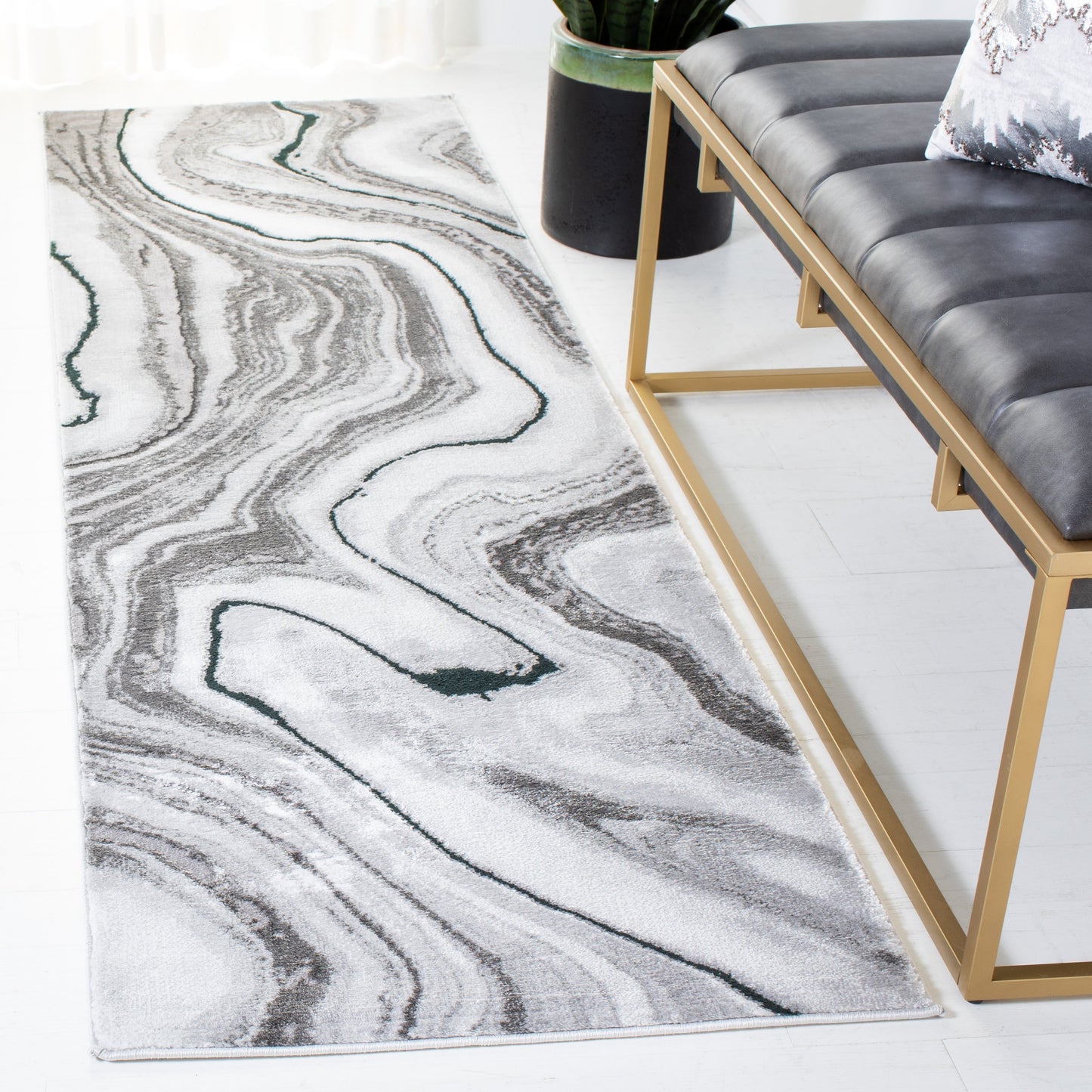 SAFAVIEH Craft Elvyra Modern Abstract Marble Pattern Rug