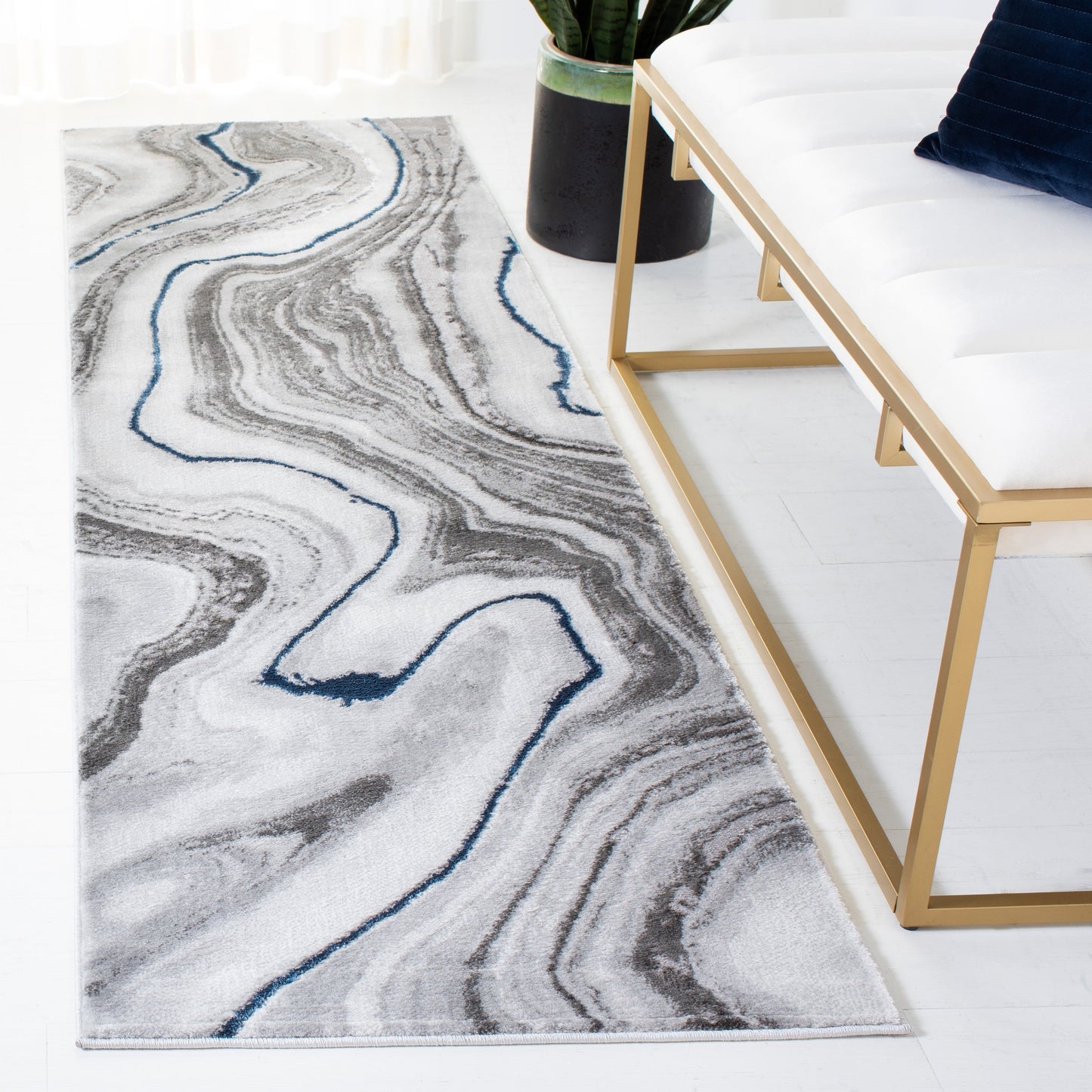 SAFAVIEH Craft Elvyra Modern Abstract Marble Pattern Rug