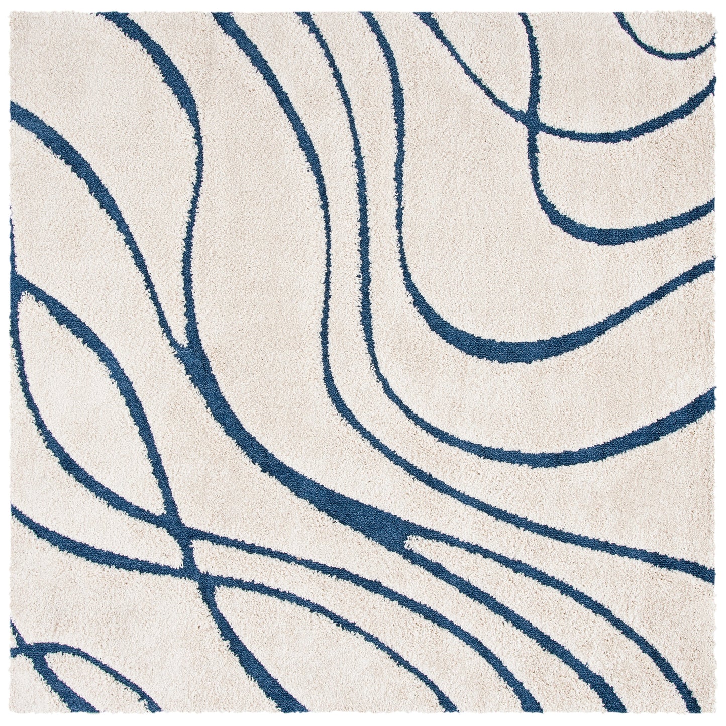 SAFAVIEH Florida Shag Staka Abstract Waves 1.2-inch Area Rug