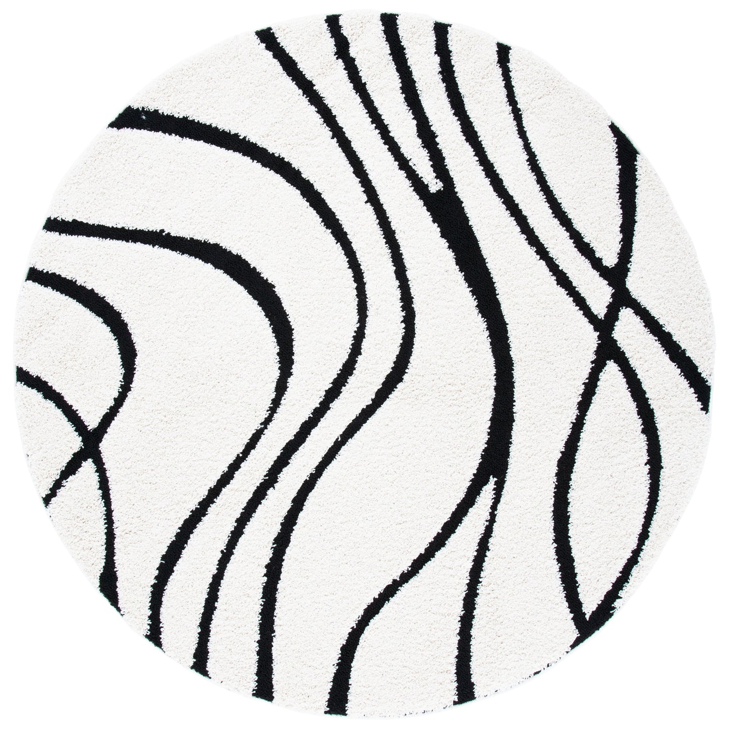 SAFAVIEH Florida Shag Staka Abstract Waves 1.2-inch Area Rug