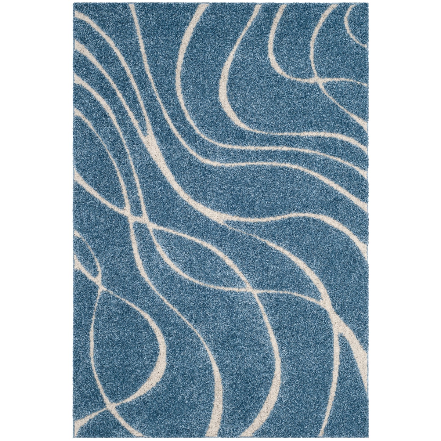 SAFAVIEH Florida Shag Staka Abstract Waves 1.2-inch Area Rug