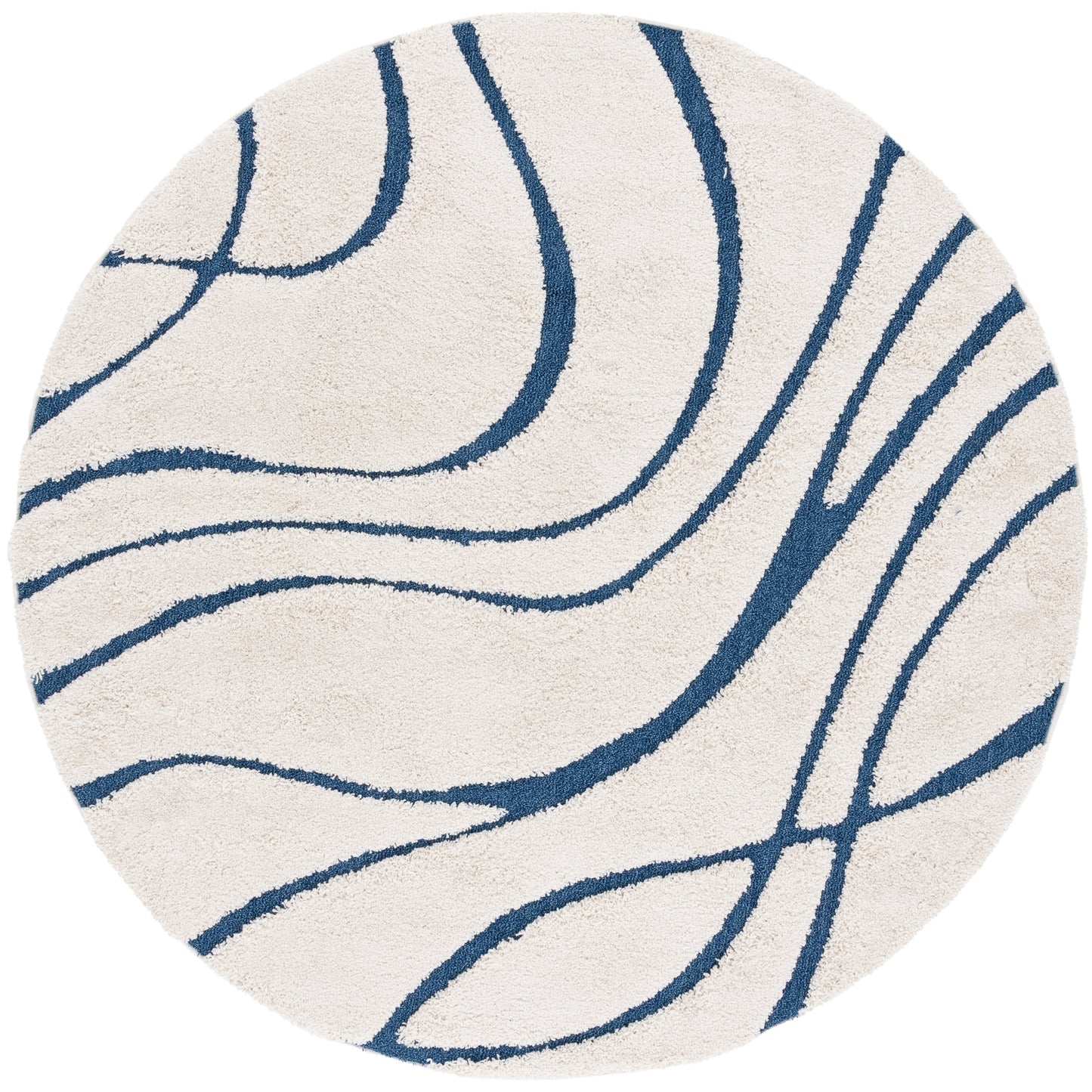 SAFAVIEH Florida Shag Staka Abstract Waves 1.2-inch Area Rug