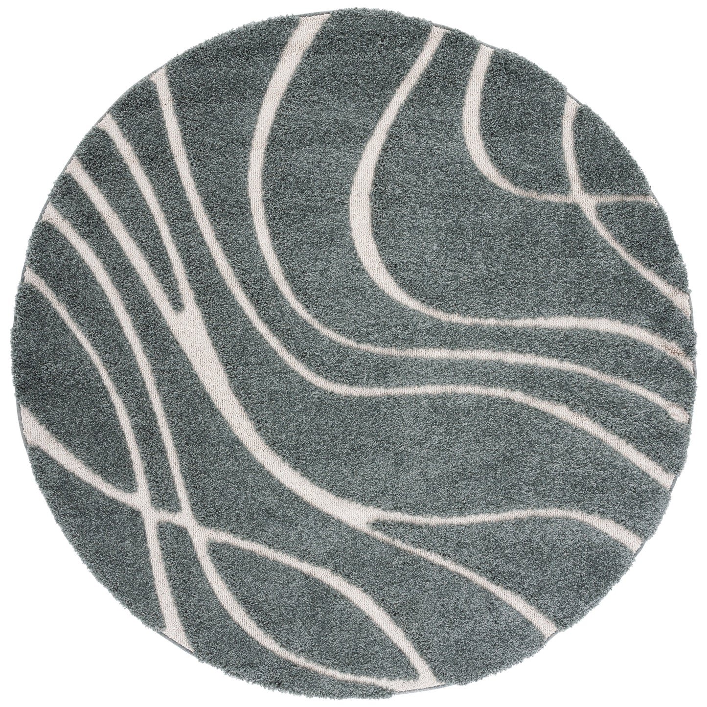 SAFAVIEH Florida Shag Staka Abstract Waves 1.2-inch Area Rug