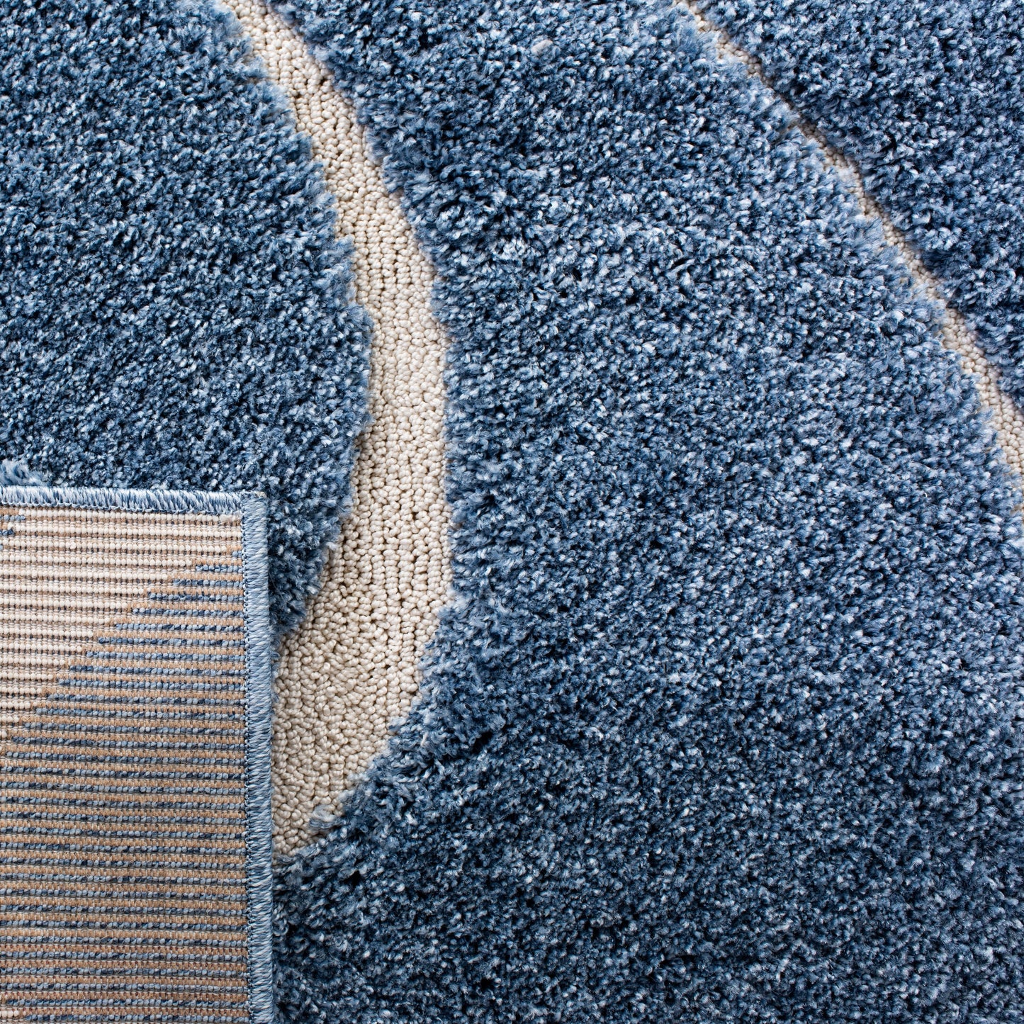 SAFAVIEH Florida Shag Staka Abstract Waves 1.2-inch Area Rug