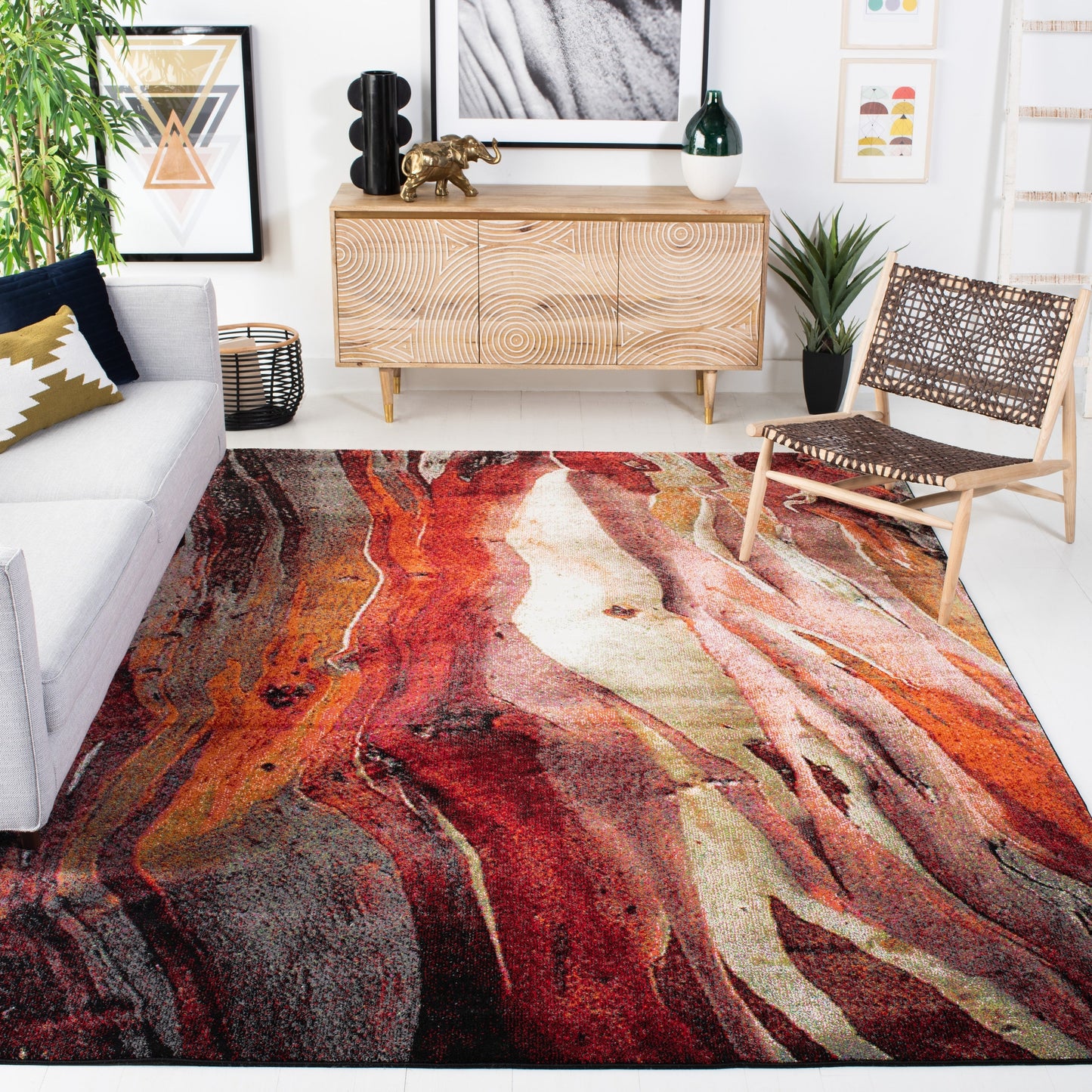 SAFAVIEH Glacier Verity Modern Abstract Area Rug
