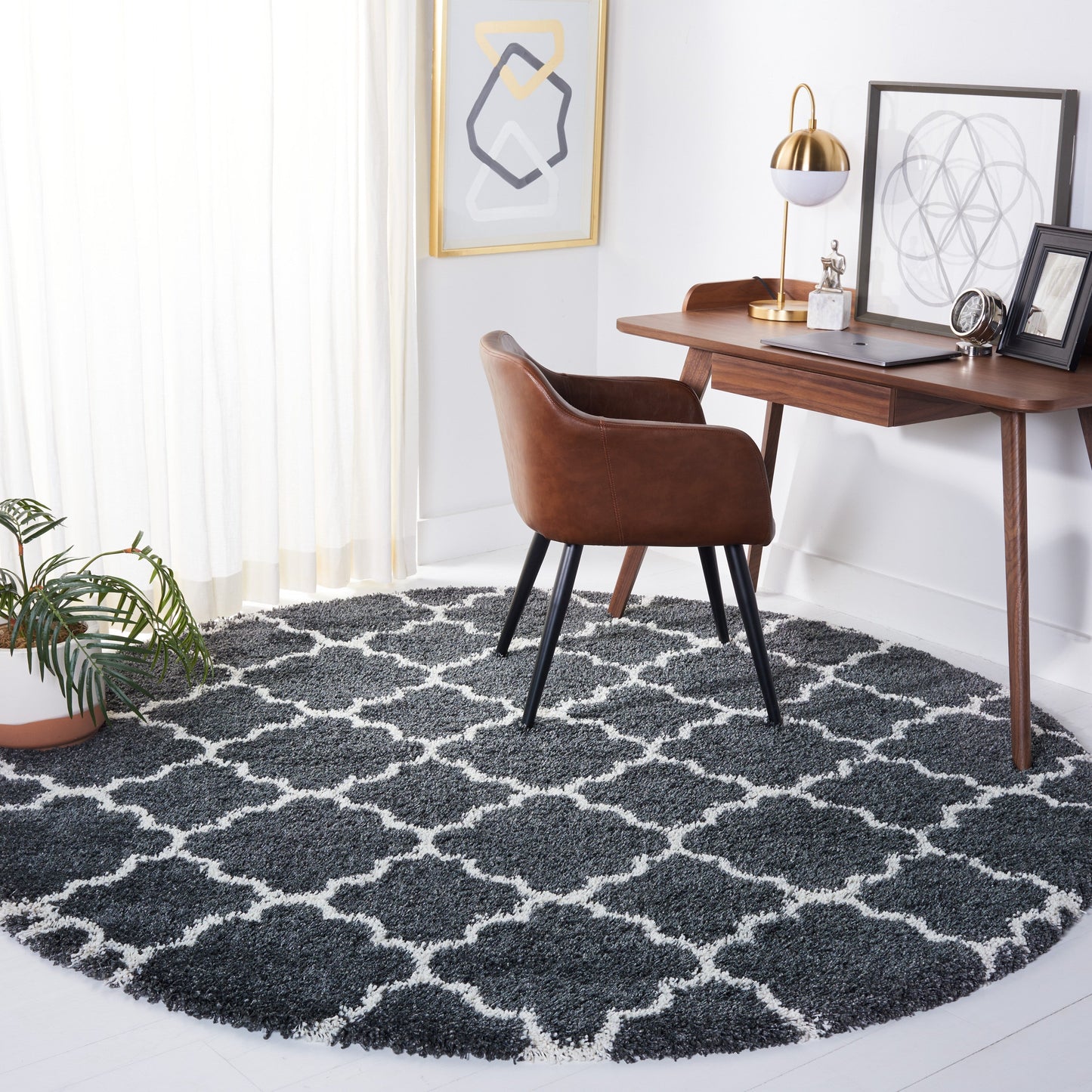 SAFAVIEH Hudson Shag Jeryl Glam Trellis 2-inch Area Rug