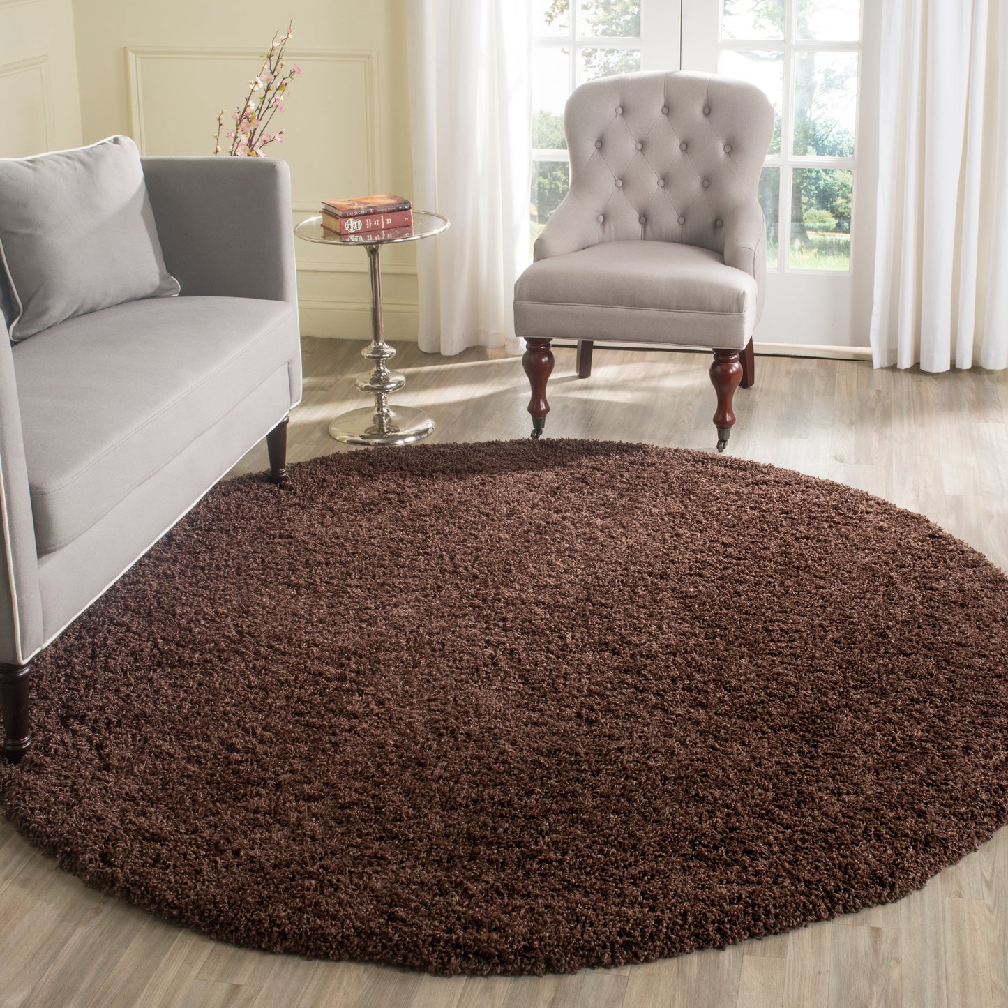 SAFAVIEH Laguna Shag Viroana Solid 2-inch Thick Rug