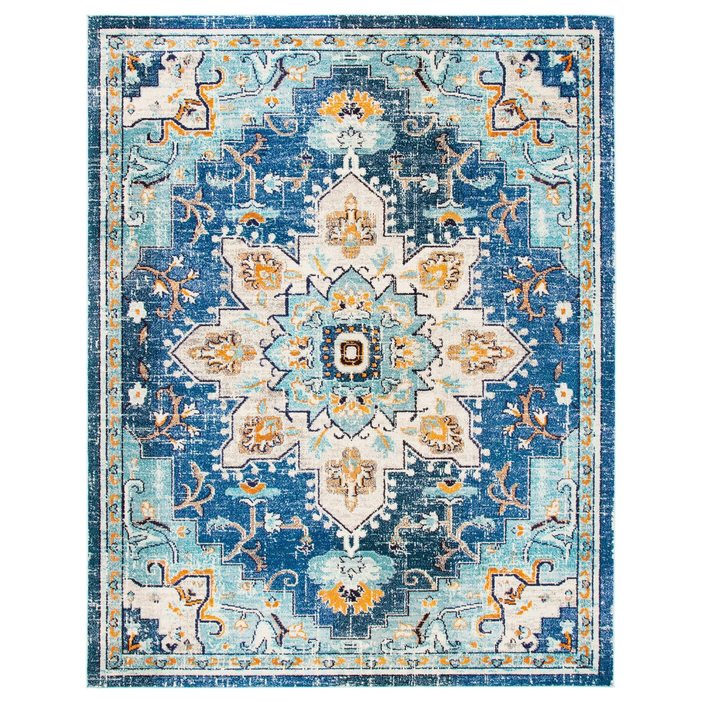 SAFAVIEH Madison Katelijne Boho Medallion Distressed Area Rug
