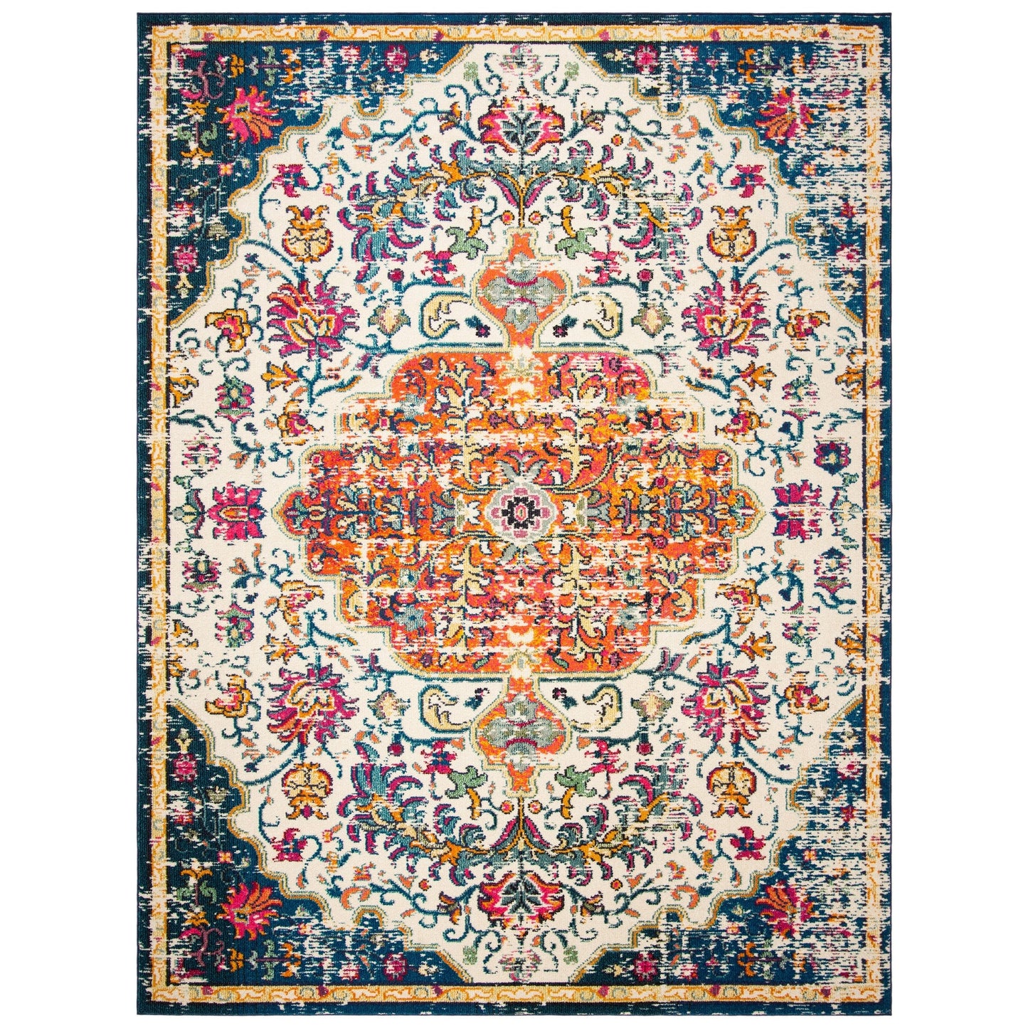 SAFAVIEH Madison Libusa Boho Medallion Distressed Rug