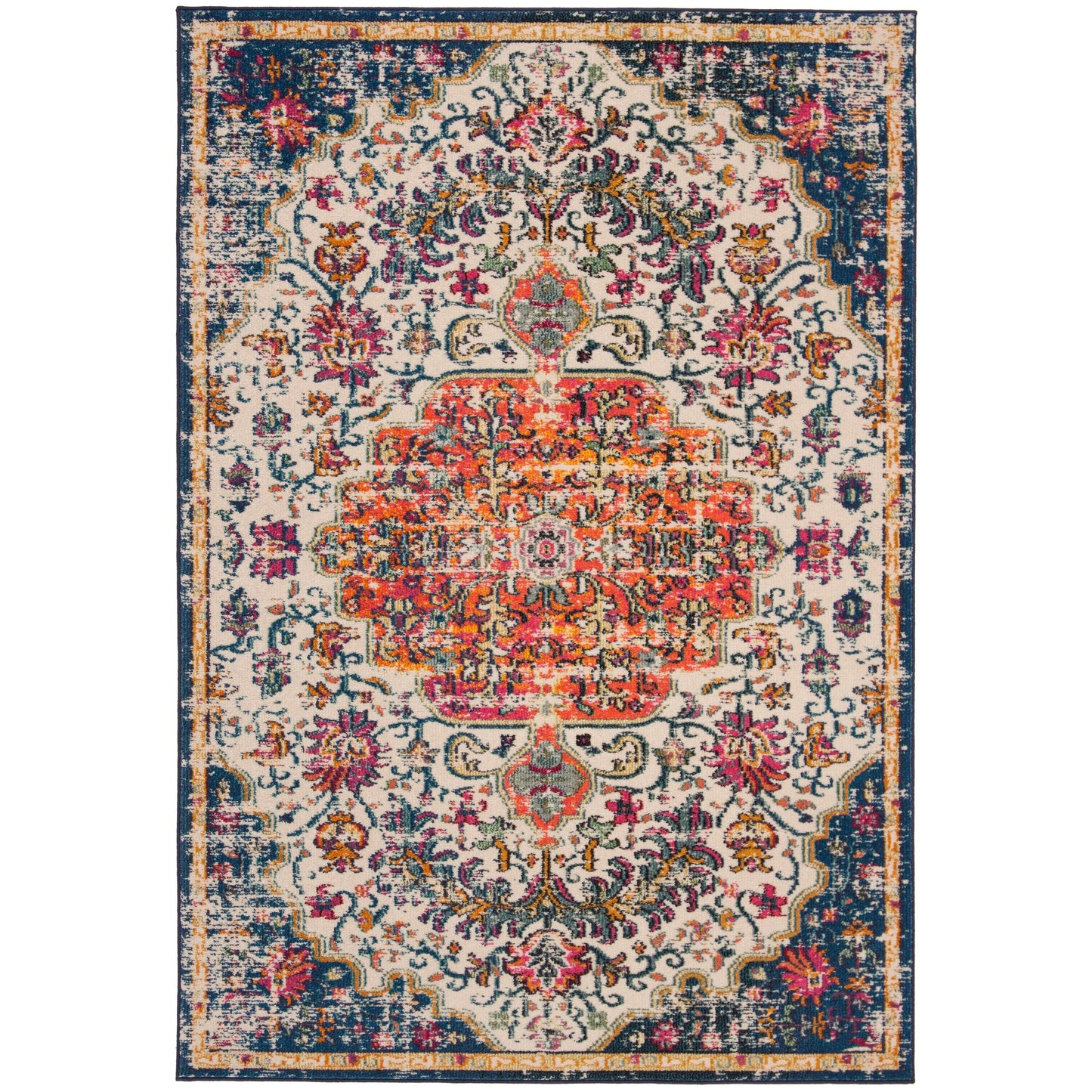 SAFAVIEH Madison Libusa Boho Medallion Distressed Rug