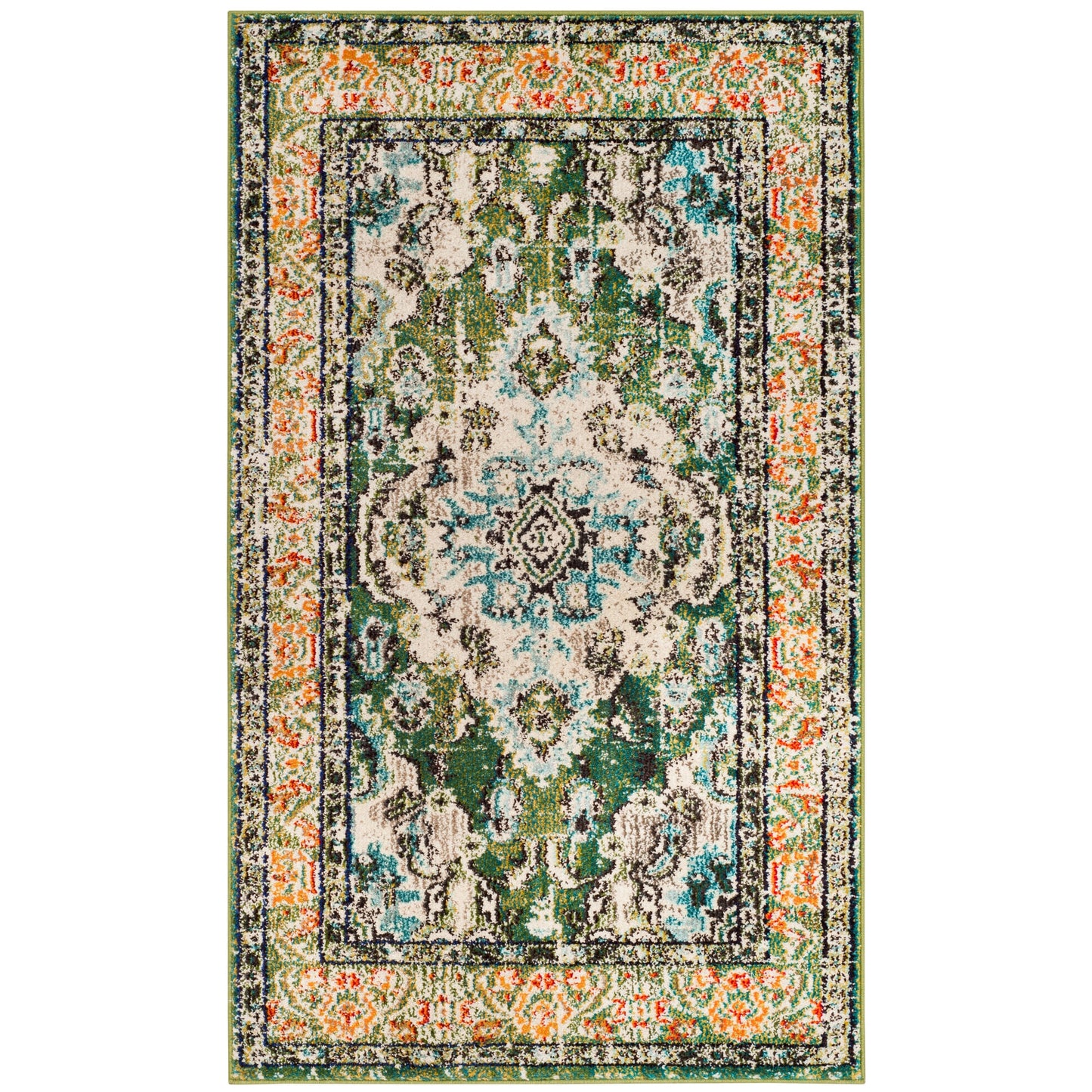 SAFAVIEH Monaco Oceane Boho Medallion Distressed Area Rug