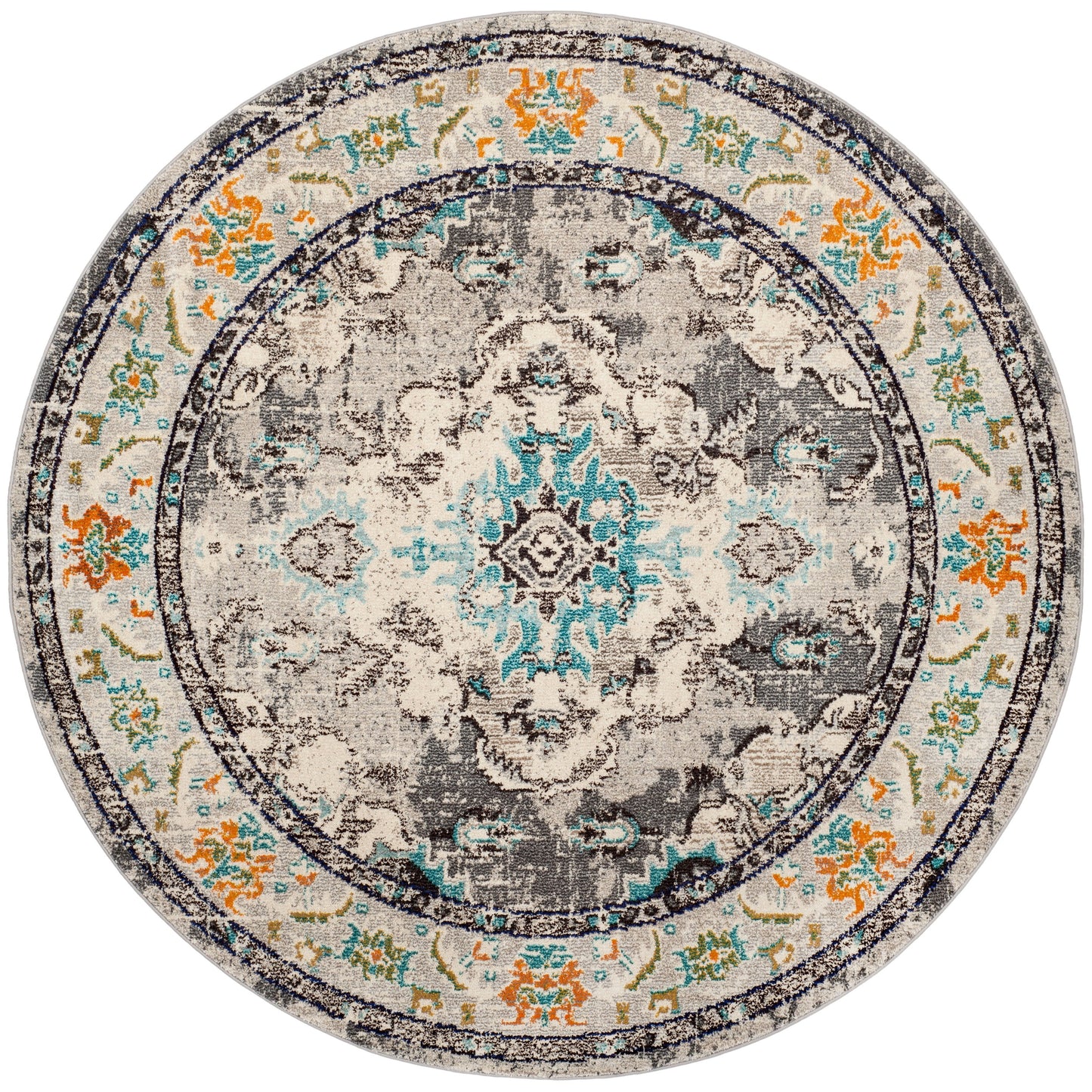 SAFAVIEH Monaco Oceane Boho Medallion Distressed Area Rug