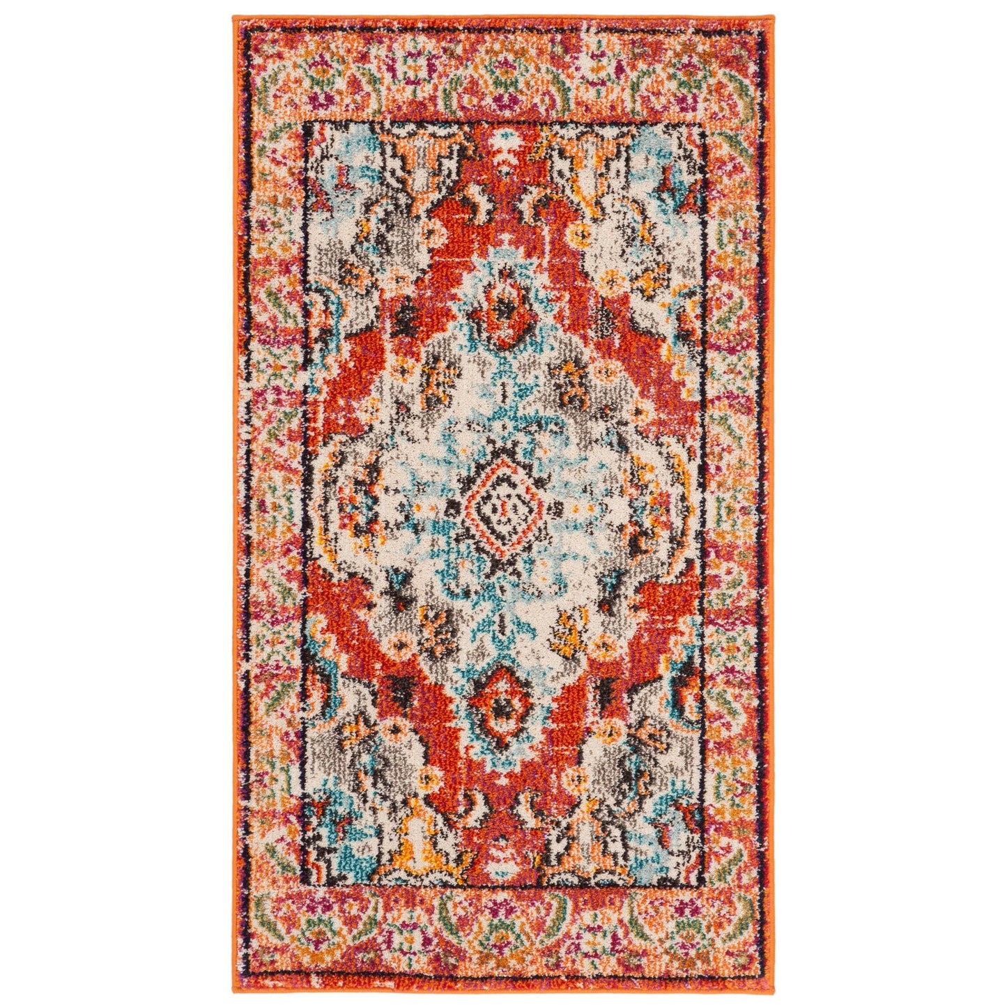 SAFAVIEH Monaco Oceane Boho Medallion Distressed Area Rug