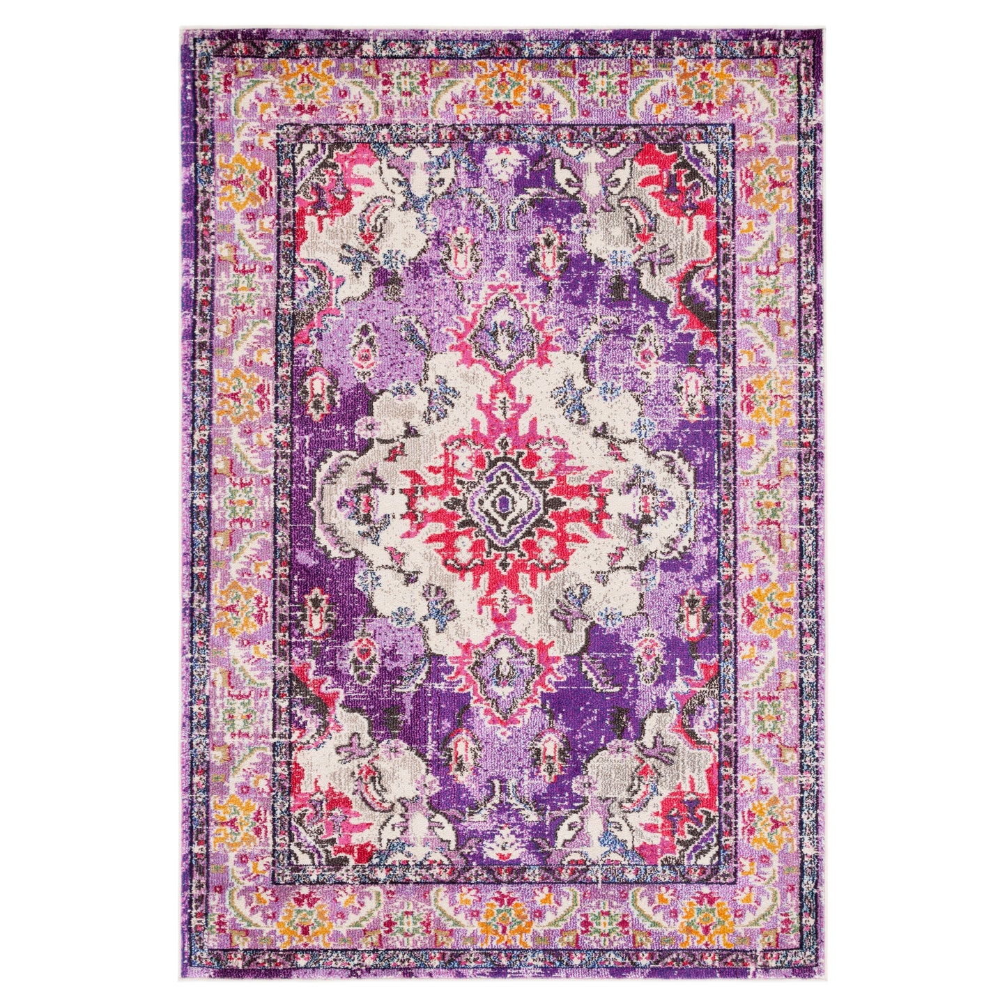 SAFAVIEH Monaco Oceane Boho Medallion Distressed Area Rug
