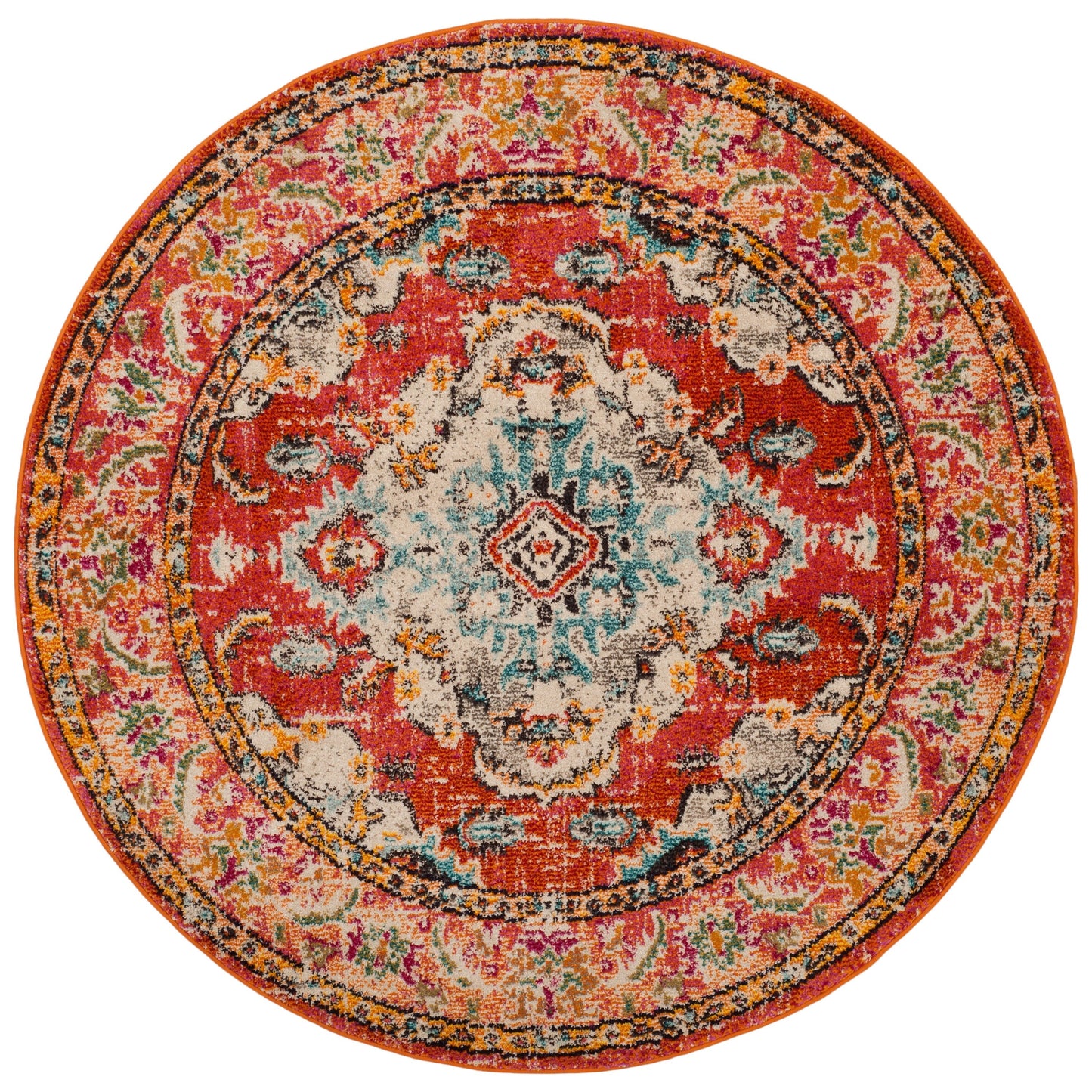 SAFAVIEH Monaco Oceane Boho Medallion Distressed Area Rug
