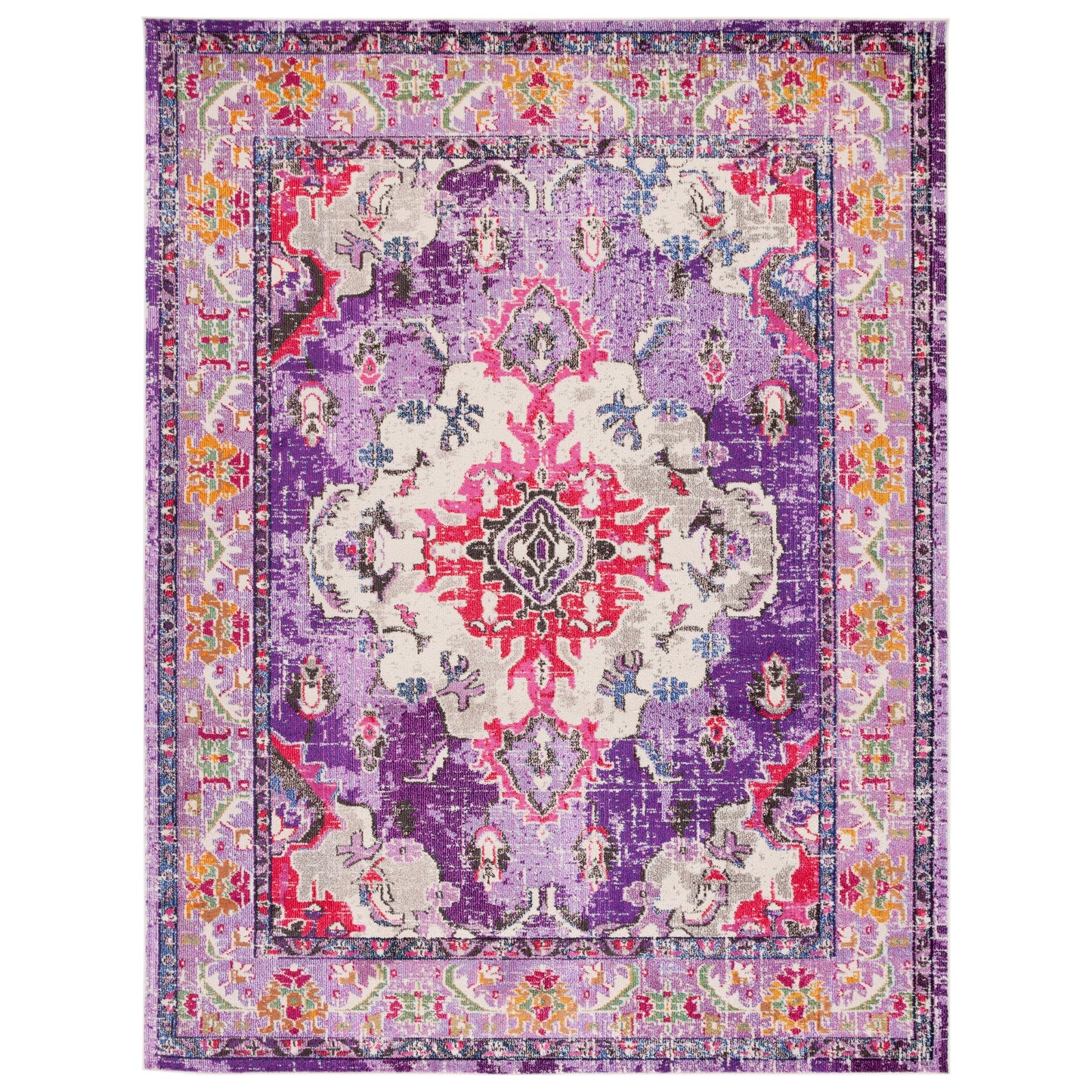 SAFAVIEH Monaco Oceane Boho Medallion Distressed Area Rug