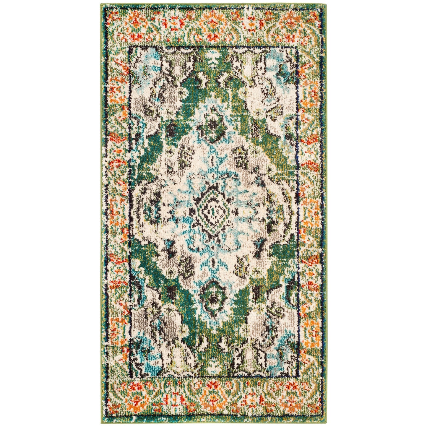 SAFAVIEH Monaco Oceane Boho Medallion Distressed Area Rug