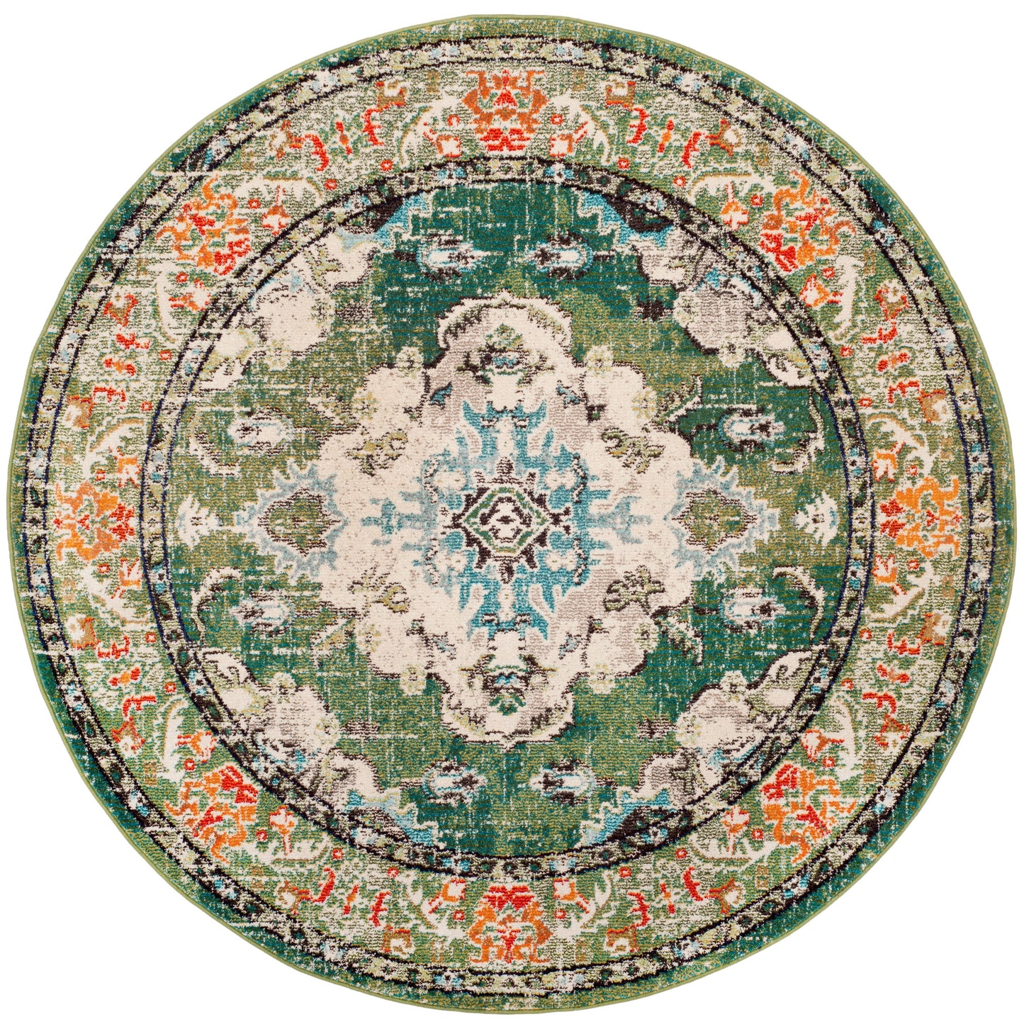 SAFAVIEH Monaco Oceane Boho Medallion Distressed Area Rug