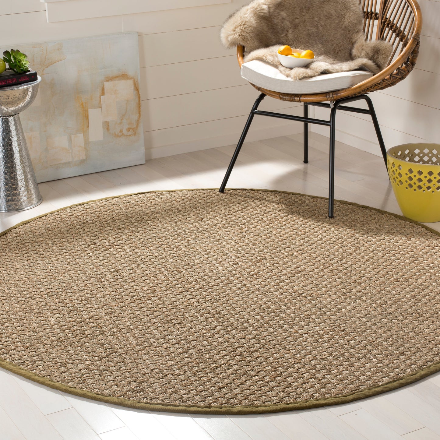SAFAVIEH Natural Fiber Zymryd Basketweave Seagrass Rug