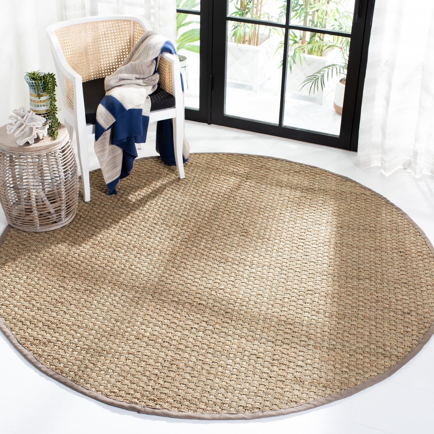 SAFAVIEH Natural Fiber Zymryd Basketweave Seagrass Rug