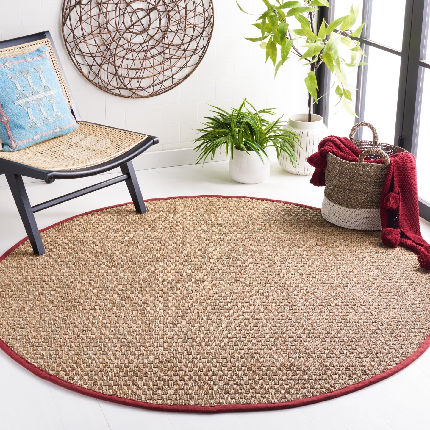 SAFAVIEH Natural Fiber Zymryd Basketweave Seagrass Rug