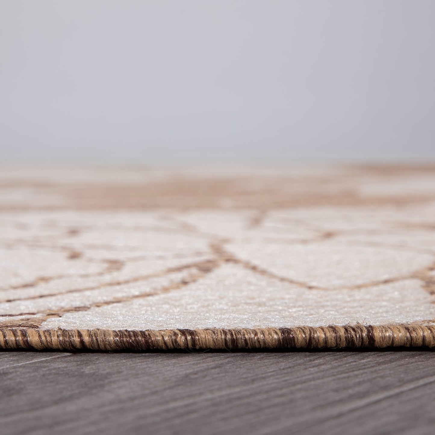 World Rug Gallery Modern Floral Flowers Textured Flat Weave Indoor/Outdoor Area Rug