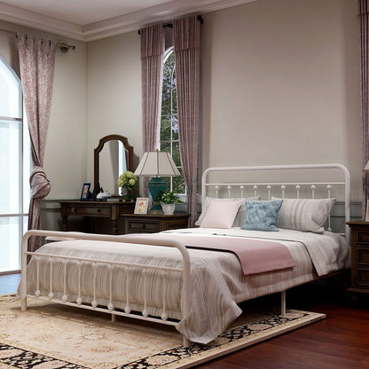 Alazyhome Simple Vintage Metal Platform Bed Frame, Easy-Assembly