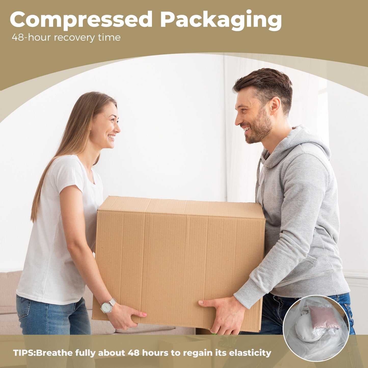 Gray Oversized 42.52 Chenille Lazy Bean Bag Single Sofa with Three Pillows for Bedroom