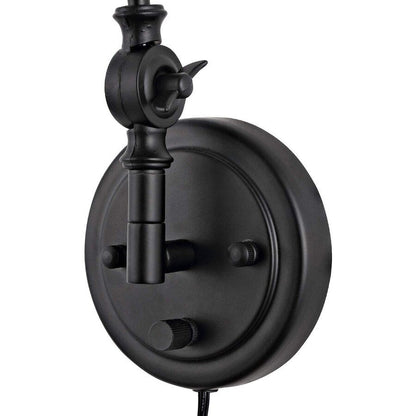 WINGBO Industrial Swing Arm Wall Sconce with Metal Shade,2-Pack...