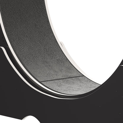 Moasis 43.3 inch Wood Large Cat Treadmill Exercise Running Wheel with Carpeted Runway