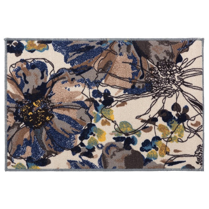 World Rug Gallery Modern Bright Flowers Non-Slip Area Rug Multi