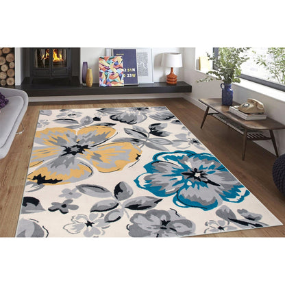 World Rug Gallery Modern Floral Design Area Rug