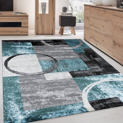World Rug Gallery Abstract Polypropylene Machine-Made Circle Area Rug
