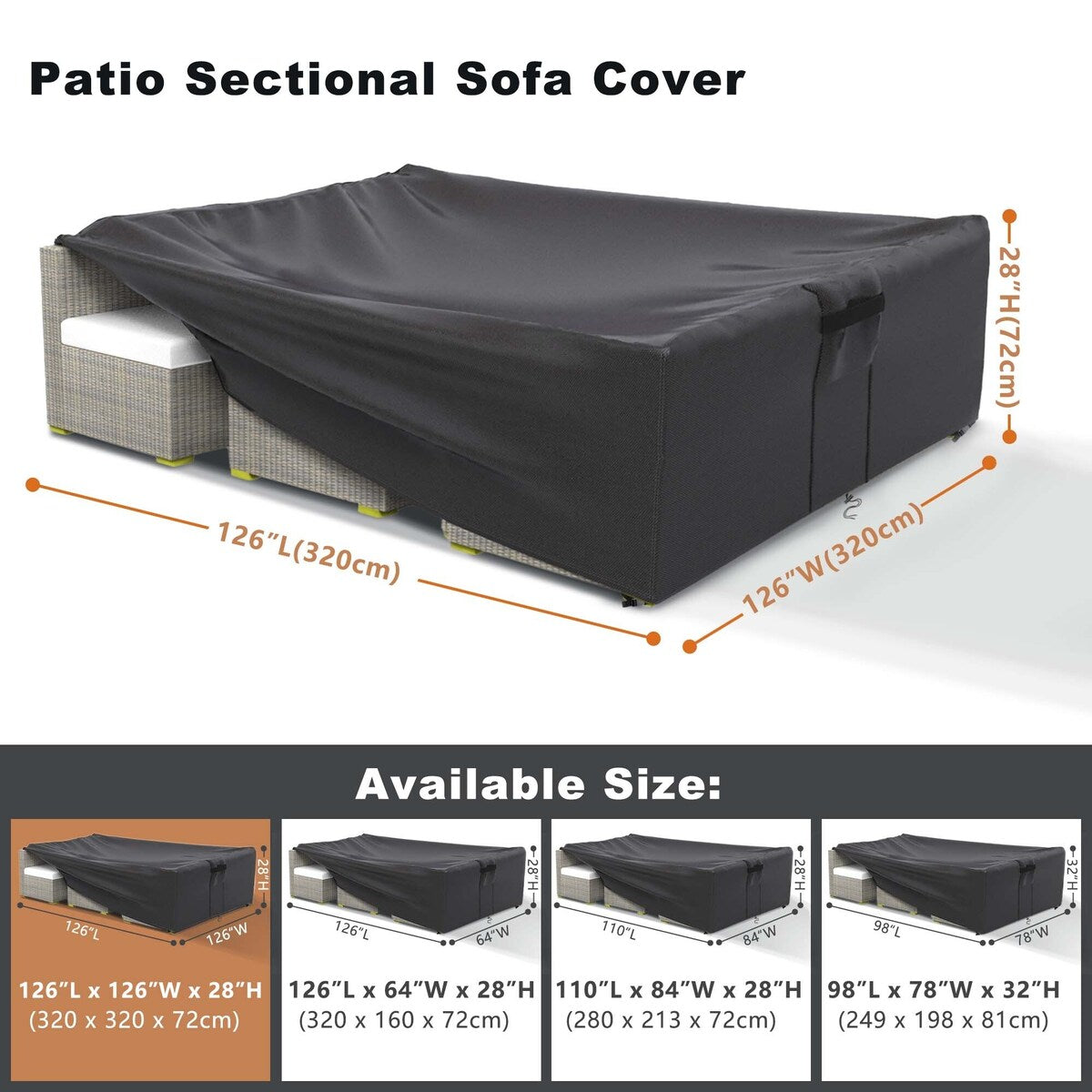 Waterproof Patio Furniture Set Cover Outdoor Sectional Sofa Cover