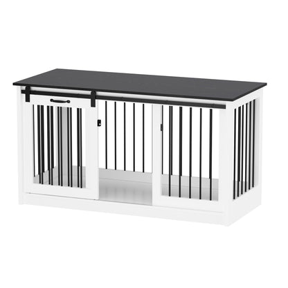 Pet Residence with Iron Tube Reinforcement Stylish & Sturdy Dog Crate