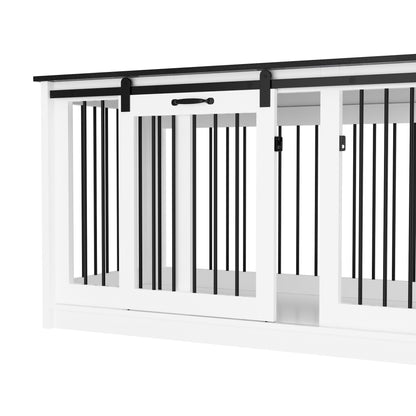 Pet Residence with Iron Tube Reinforcement Stylish & Sturdy Dog Crate