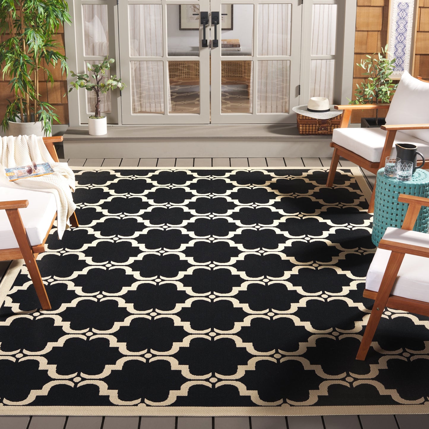 SAFAVIEH Courtyard Charleen Indoor/ Outdoor Waterproof Patio Backyard Rug