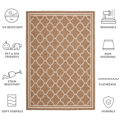 SAFAVIEH Courtyard Kristelle Indoor/ Outdoor Waterproof Patio Backyard Rug