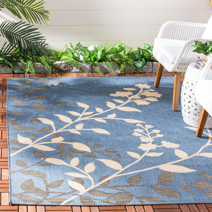SAFAVIEH Courtyard Luann Botanical Indoor/ Outdoor Waterproof Patio Backyard Rug