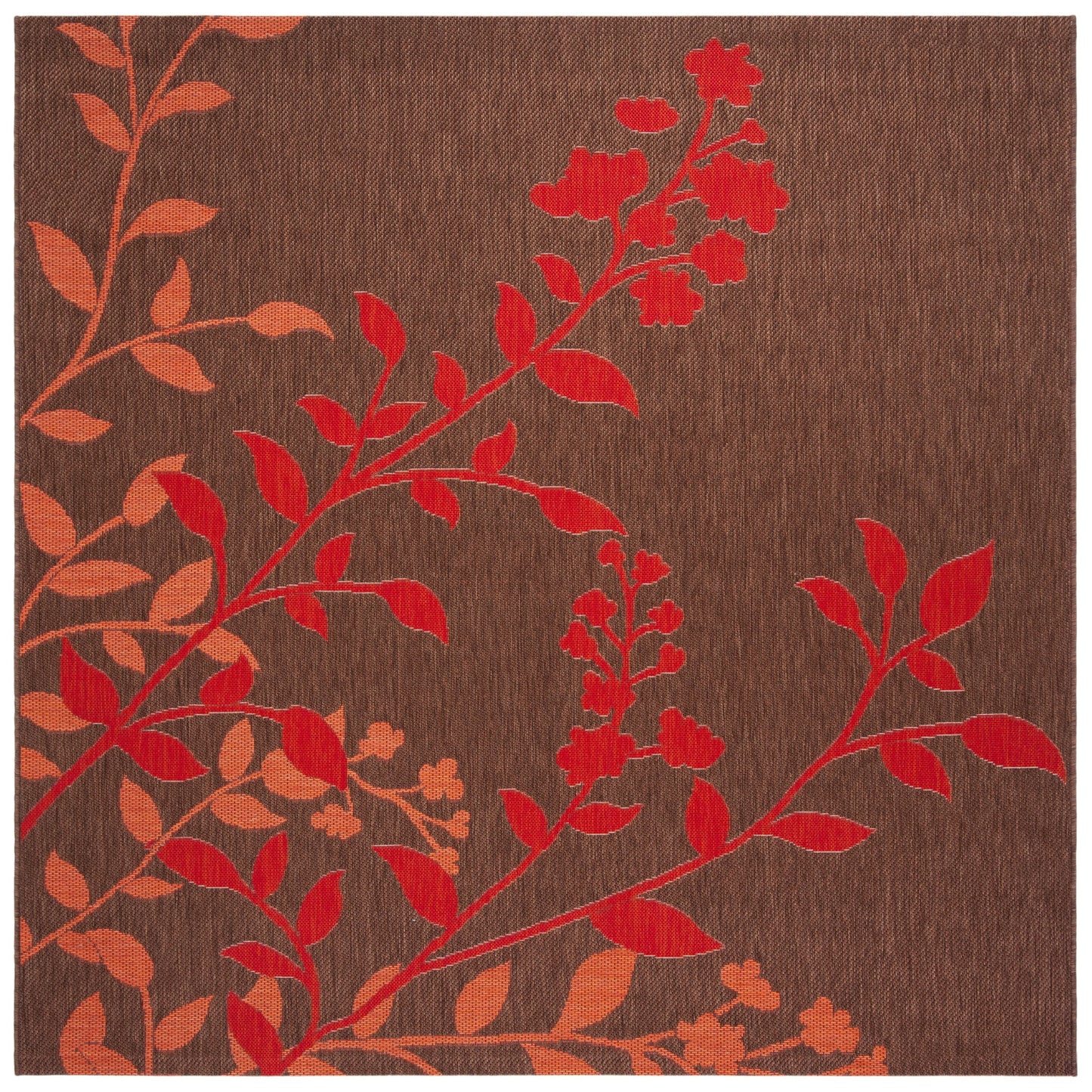 SAFAVIEH Courtyard Luann Botanical Indoor/ Outdoor Waterproof Patio Backyard Rug