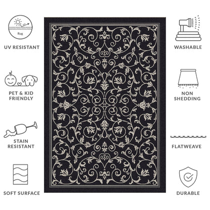 SAFAVIEH Courtyard Miljeta Indoor/ Outdoor Waterproof Patio Backyard Rug