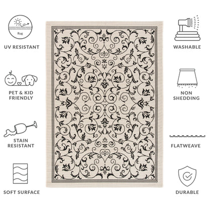 SAFAVIEH Courtyard Miljeta Indoor/ Outdoor Waterproof Patio Backyard Rug