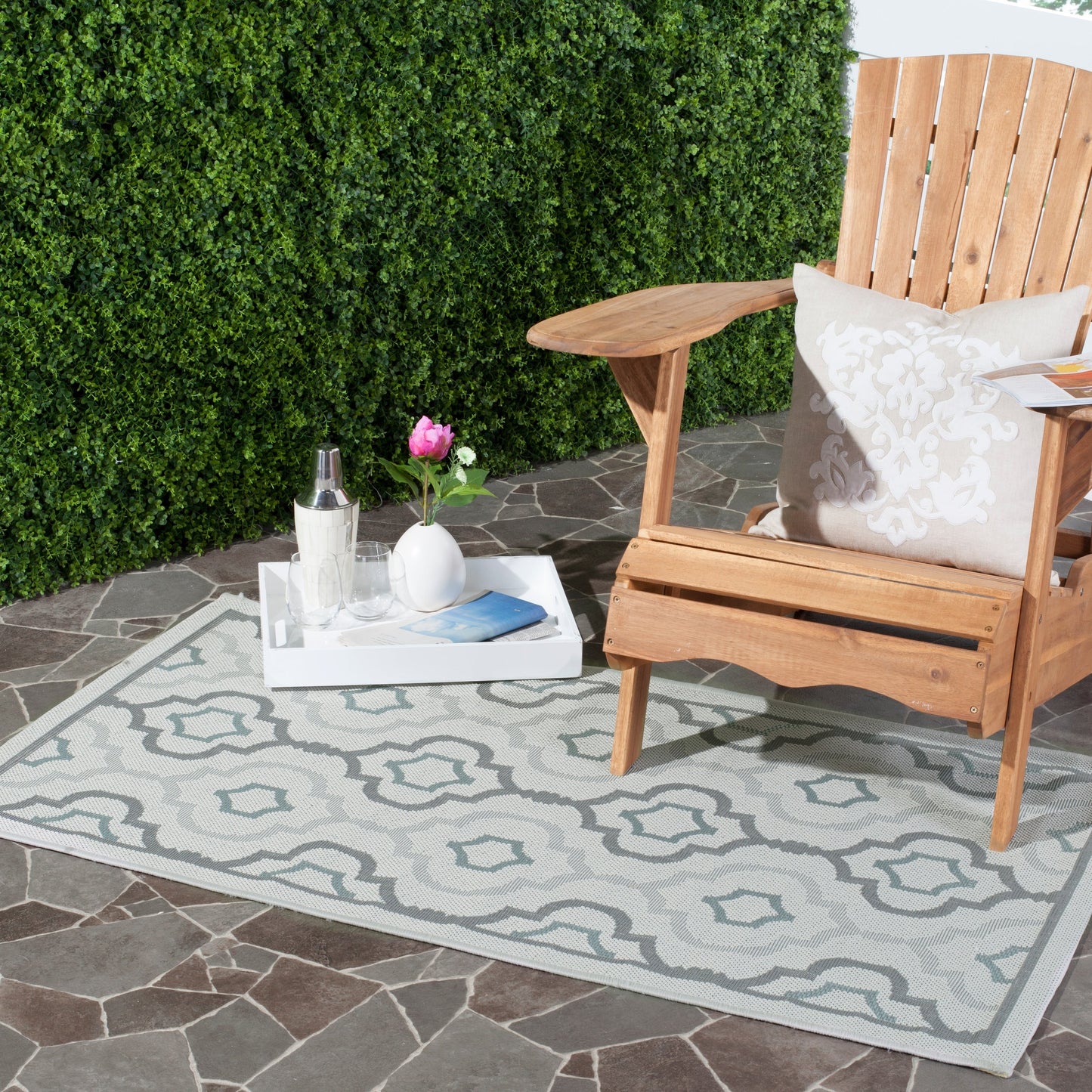 SAFAVIEH Courtyard Oyvor Indoor/ Outdoor Waterproof Patio Backyard Rug