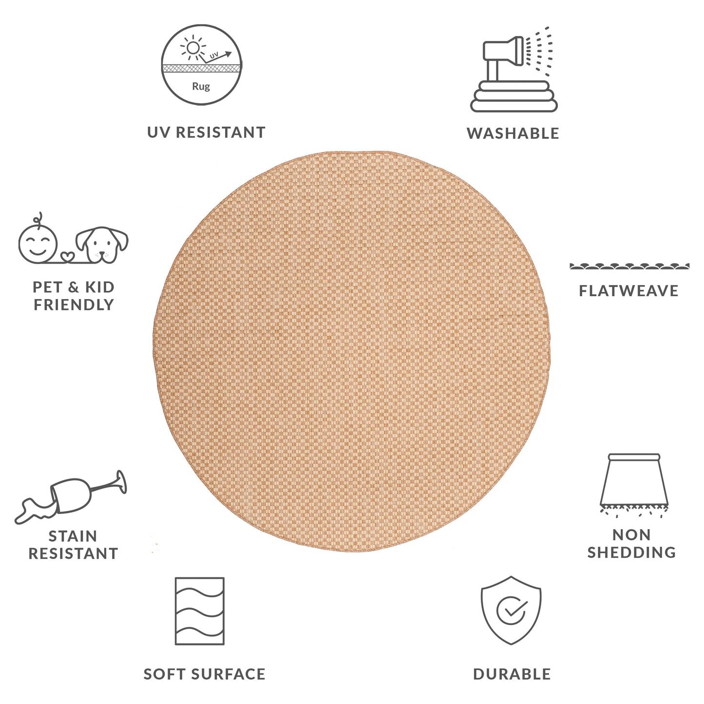 SAFAVIEH Courtyard Ragini Indoor/Outdoor Waterproof Patio Backyard Rug